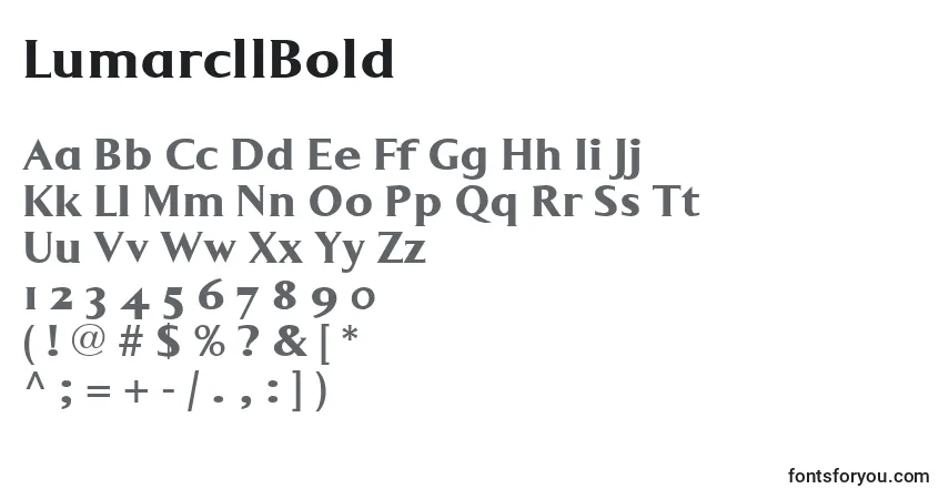 A fonte LumarcllBold – alfabeto, números, caracteres especiais