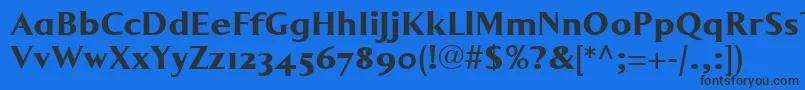 LumarcllBold Font – Black Fonts on Blue Background