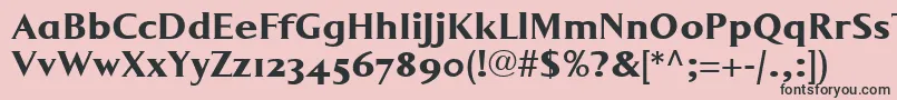 フォントLumarcllBold – ピンクの背景に黒い文字