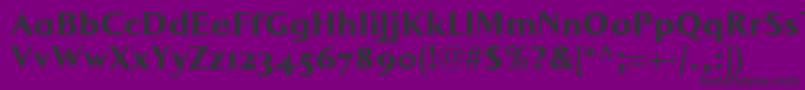 Fonte LumarcllBold – fontes pretas em um fundo violeta