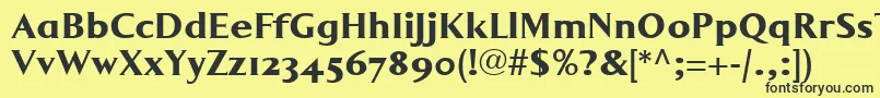 LumarcllBold Font – Black Fonts on Yellow Background