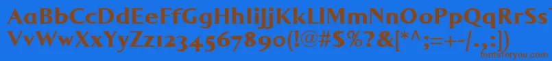 LumarcllBold-fontti – ruskeat fontit sinisellä taustalla