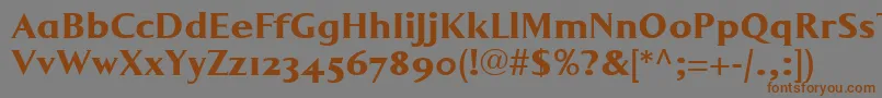 LumarcllBold Font – Brown Fonts on Gray Background
