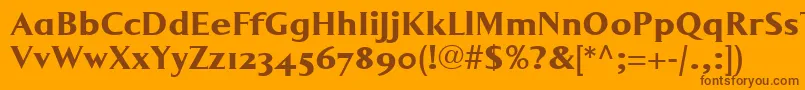 LumarcllBold Font – Brown Fonts on Orange Background