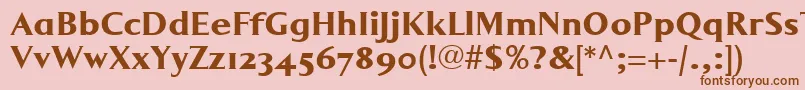 Шрифт LumarcllBold – коричневые шрифты на розовом фоне