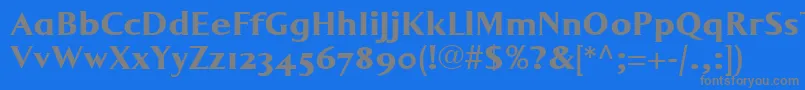 Шрифт LumarcllBold – серые шрифты на синем фоне