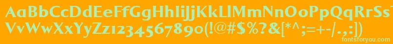 LumarcllBold Font – Green Fonts on Orange Background
