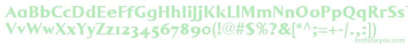 Шрифт LumarcllBold – зелёные шрифты на белом фоне