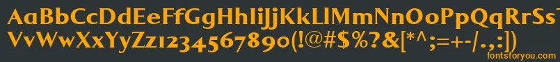 LumarcllBold Font – Orange Fonts on Black Background