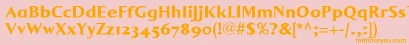 LumarcllBold Font – Orange Fonts on Pink Background