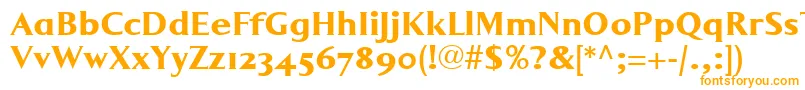 Шрифт LumarcllBold – оранжевые шрифты на белом фоне