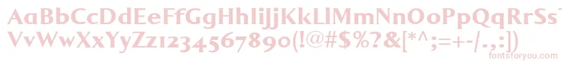 LumarcllBold-fontti – vaaleanpunaiset fontit valkoisella taustalla