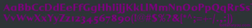 LumarcllBold-fontti – violetit fontit mustalla taustalla