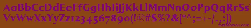 LumarcllBold Font – Purple Fonts on Brown Background