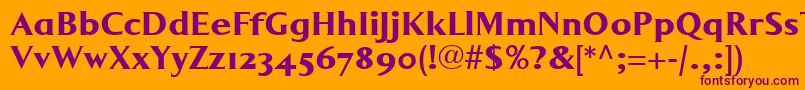 Шрифт LumarcllBold – фиолетовые шрифты на оранжевом фоне