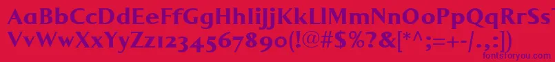 LumarcllBold Font – Purple Fonts on Red Background