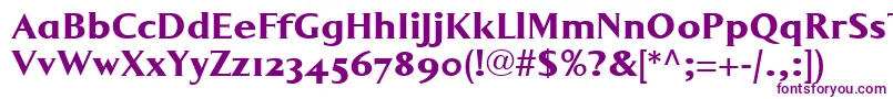LumarcllBold-Schriftart – Violette Schriften auf weißem Hintergrund