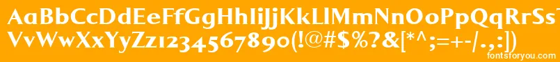Шрифт LumarcllBold – белые шрифты на оранжевом фоне