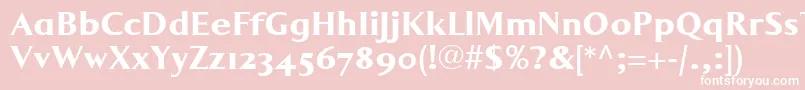LumarcllBold-fontti – valkoiset fontit vaaleanpunaisella taustalla