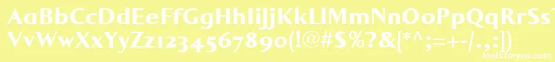LumarcllBold Font – White Fonts on Yellow Background