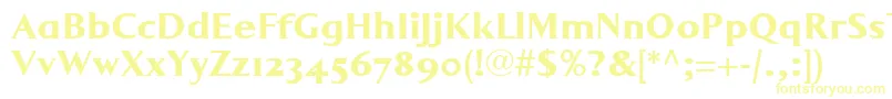 Шрифт LumarcllBold – жёлтые шрифты на белом фоне