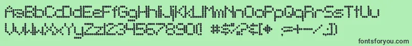 フォントSftelegraphic ffy – 緑の背景に黒い文字