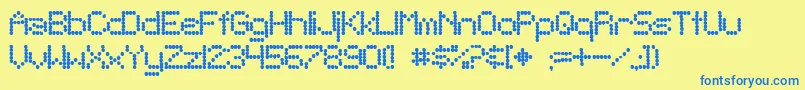 Police Sftelegraphic ffy – polices bleues sur fond jaune