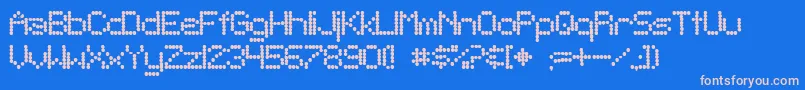 Sftelegraphic ffy Font – Pink Fonts on Blue Background