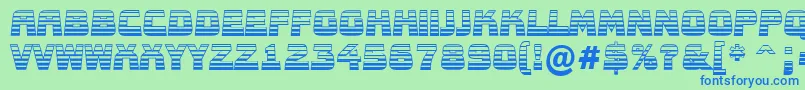 AConceptotitulnrldgd Font – Blue Fonts on Green Background