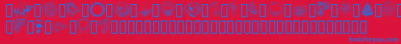 GeMerryChristmas Font – Blue Fonts on Red Background
