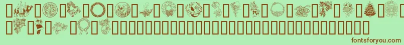GeMerryChristmas Font – Brown Fonts on Green Background