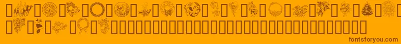 GeMerryChristmas Font – Brown Fonts on Orange Background