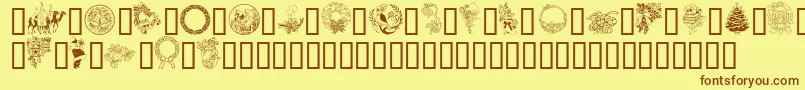 GeMerryChristmas Font – Brown Fonts on Yellow Background
