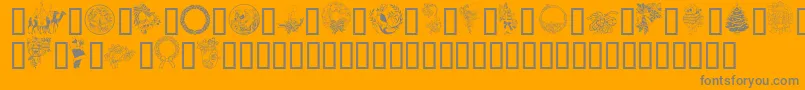 GeMerryChristmas Font – Gray Fonts on Orange Background