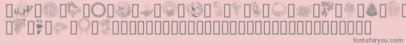 GeMerryChristmas Font – Gray Fonts on Pink Background