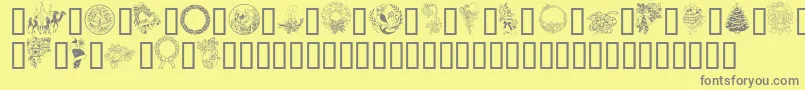 GeMerryChristmas Font – Gray Fonts on Yellow Background
