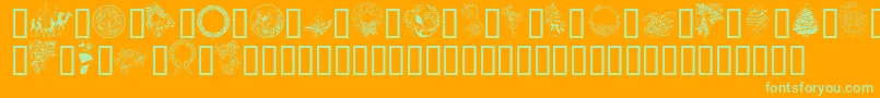 GeMerryChristmas Font – Green Fonts on Orange Background