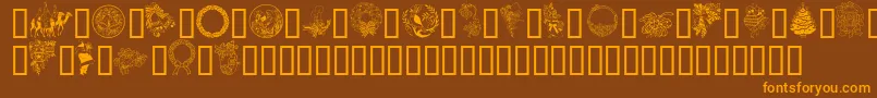GeMerryChristmas Font – Orange Fonts on Brown Background