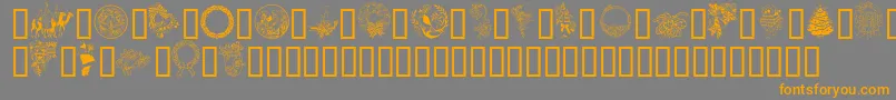 GeMerryChristmas Font – Orange Fonts on Gray Background