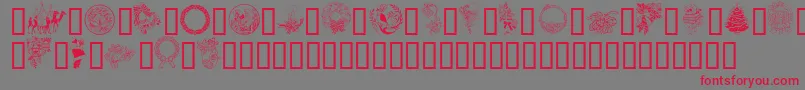 GeMerryChristmas Font – Red Fonts on Gray Background