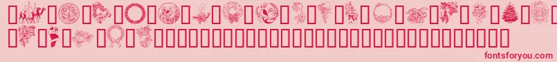 GeMerryChristmas-Schriftart – Rote Schriften auf rosa Hintergrund