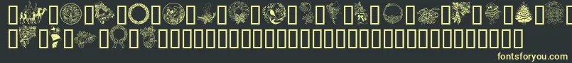 GeMerryChristmas Font – Yellow Fonts on Black Background