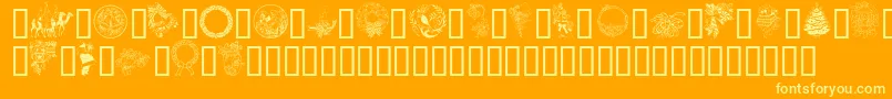 GeMerryChristmas Font – Yellow Fonts on Orange Background