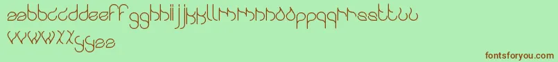 Swingingswan Font – Brown Fonts on Green Background