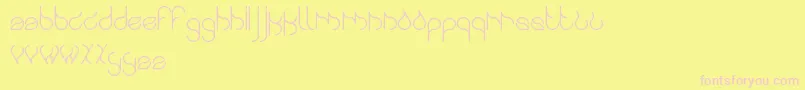 Swingingswan Font – Pink Fonts on Yellow Background