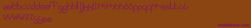 Swingingswan Font – Purple Fonts on Brown Background