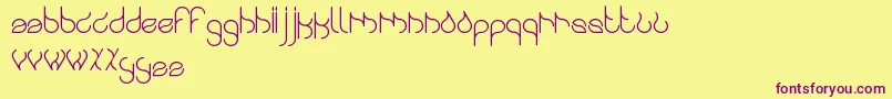 Swingingswan Font – Purple Fonts on Yellow Background