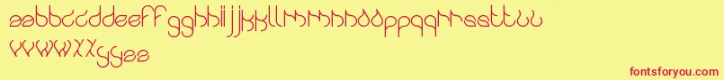 Swingingswan Font – Red Fonts on Yellow Background