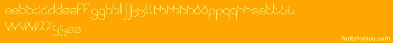 Swingingswan Font – Yellow Fonts on Orange Background