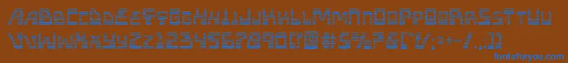 Xpedgrad-Schriftart – Blaue Schriften auf braunem Hintergrund